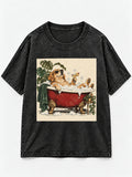 Golden Retriever Relaxing In Bathtub T-Shirt Sweatshirt Hoodie