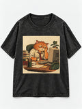 Grumpy Office Cat Desk T-Shirt Sweatshirt Hoodie